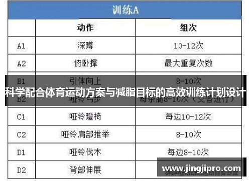 科学配合体育运动方案与减脂目标的高效训练计划设计
